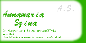 annamaria szina business card